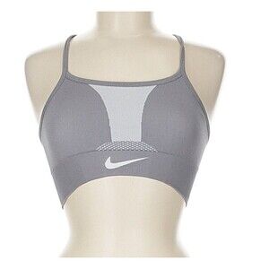 Nike Girls Dri-FIT Indy Seamless Racerback Sports Bra Size M Gray